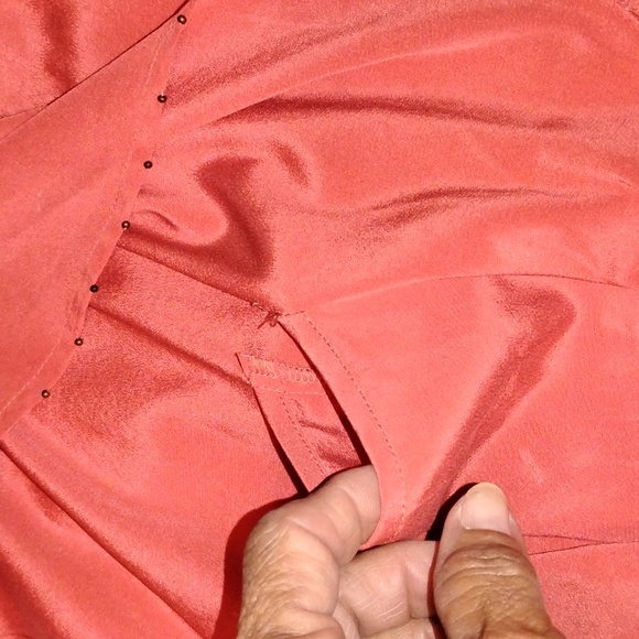 bebe Women's Scarlet Blouse with Leaf Embroidery, Size: S - Picture 6 of 14